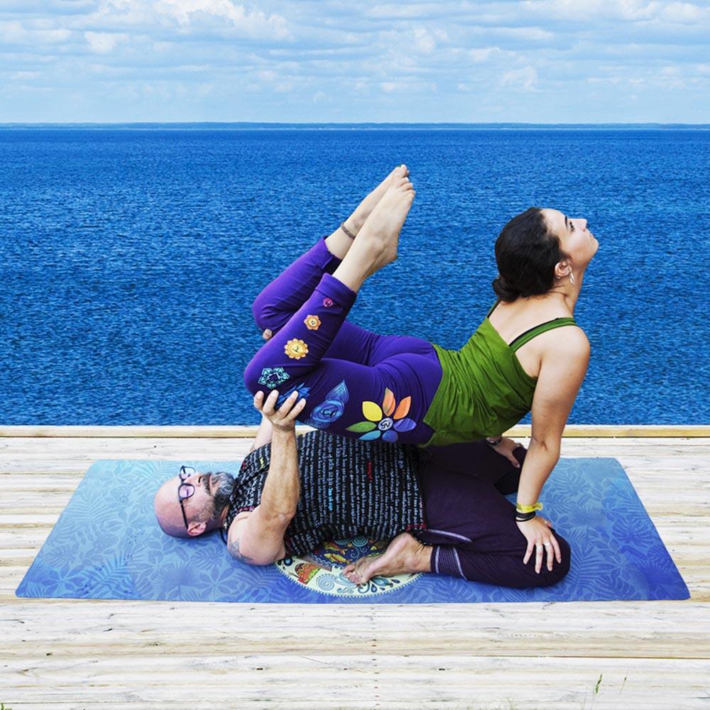 Tapete de yoga de viaje, antideslizante - ligero y plegable - Mandala+correa 5/5