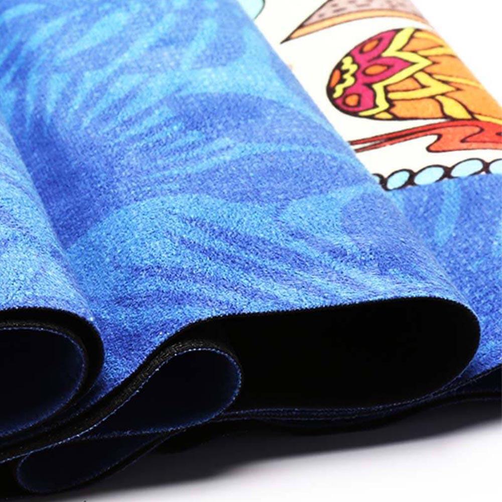 Tapete de yoga de viaje, antideslizante - ligero y plegable - Mandala+correa 3/5