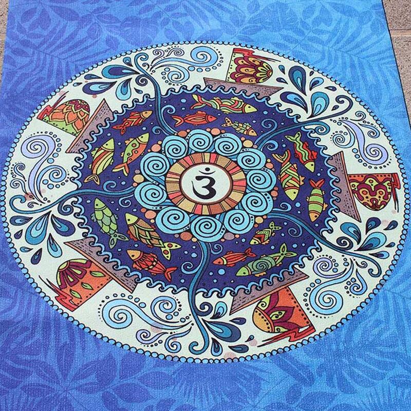 Tapis yoga voyage antidérapant - léger & fin - Mandala 1,2mmX61cmx1,83m + sangle