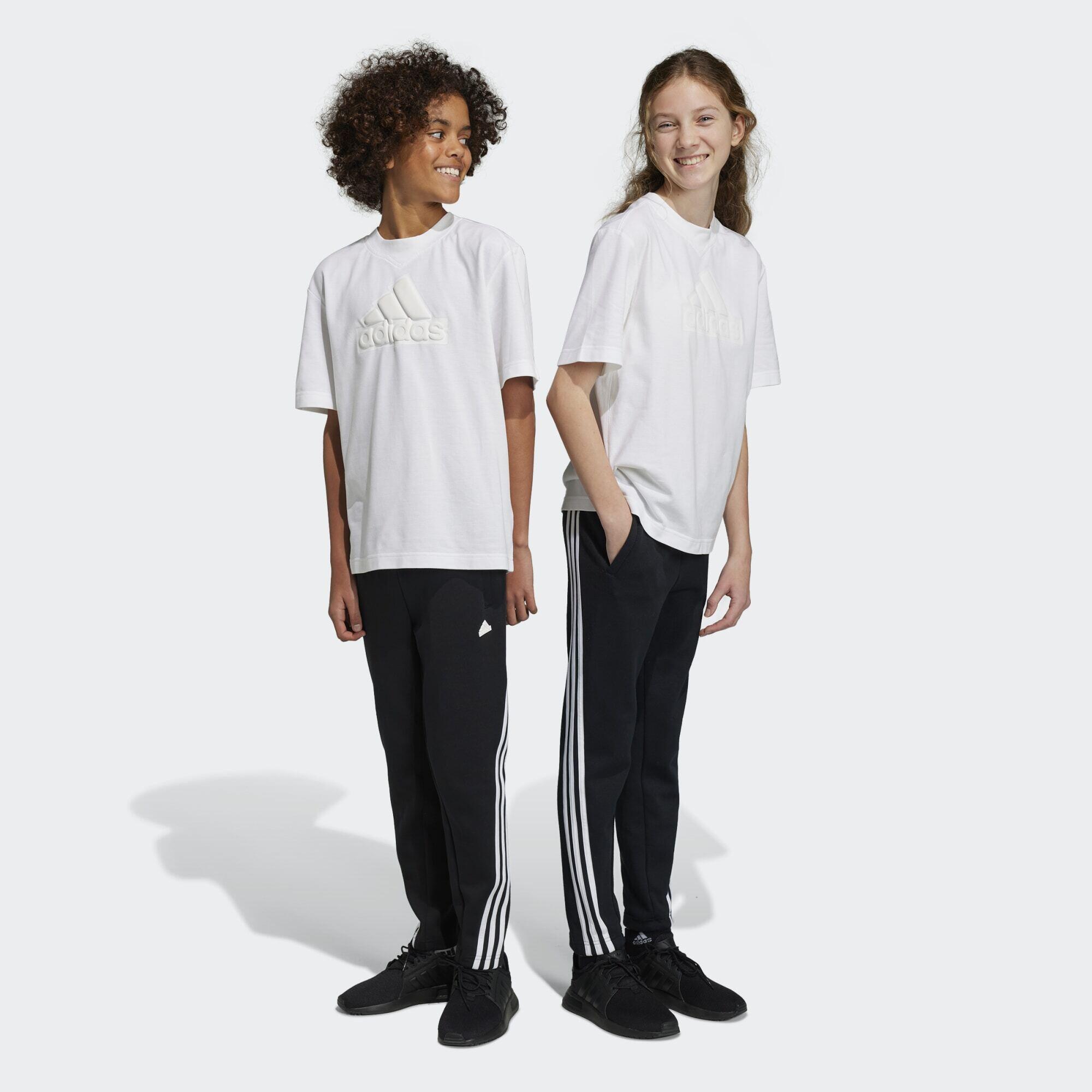 Adidas - Pantalon Hauteur Cheville Future Icons 3-stripes - Pantalons - Blanc|noir - 152 Cm - Decathlon