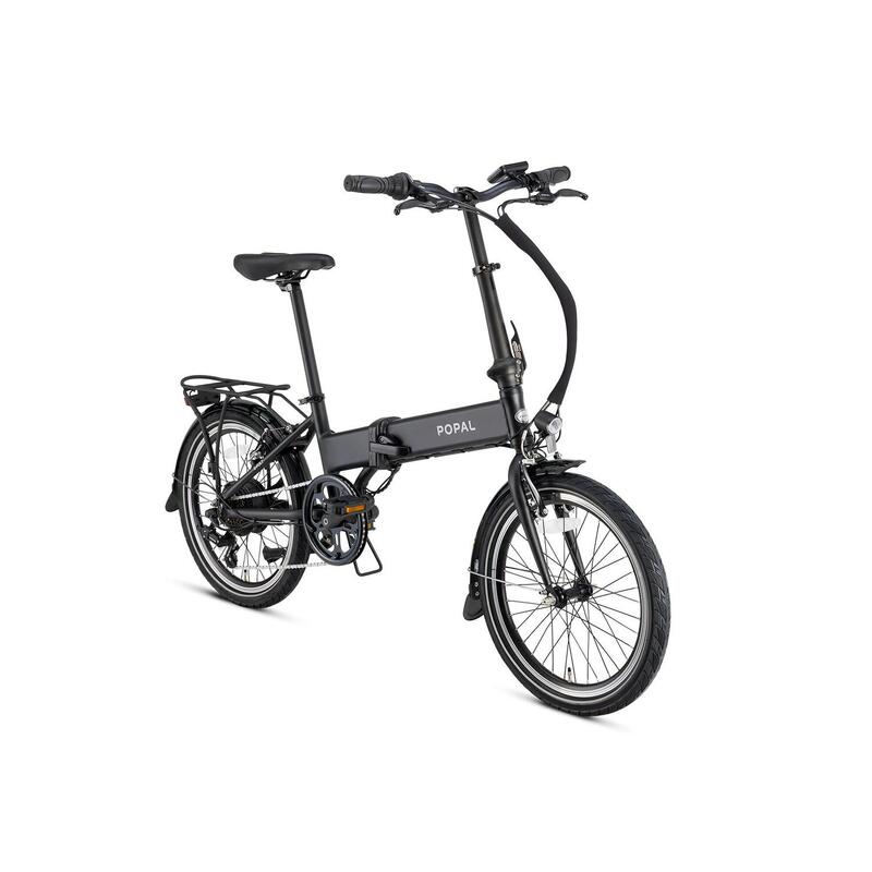 Bicicletta elettrica pieghevole Popal E-Folt 2.0 - 380Wh - 6 marce - Nero