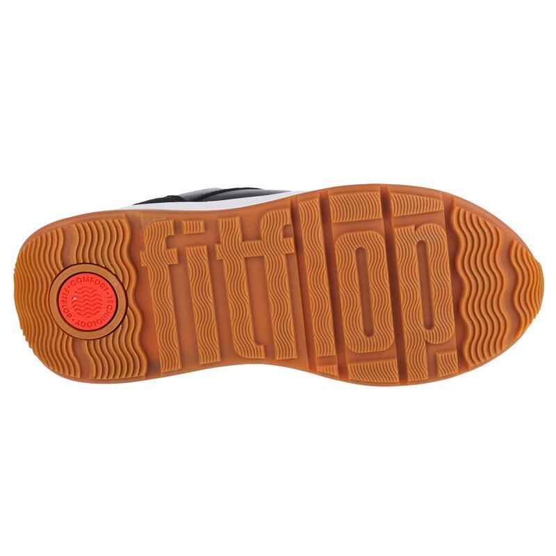 FITFLOP F-Mode Suede/Leren Sneakers  ZWART 36