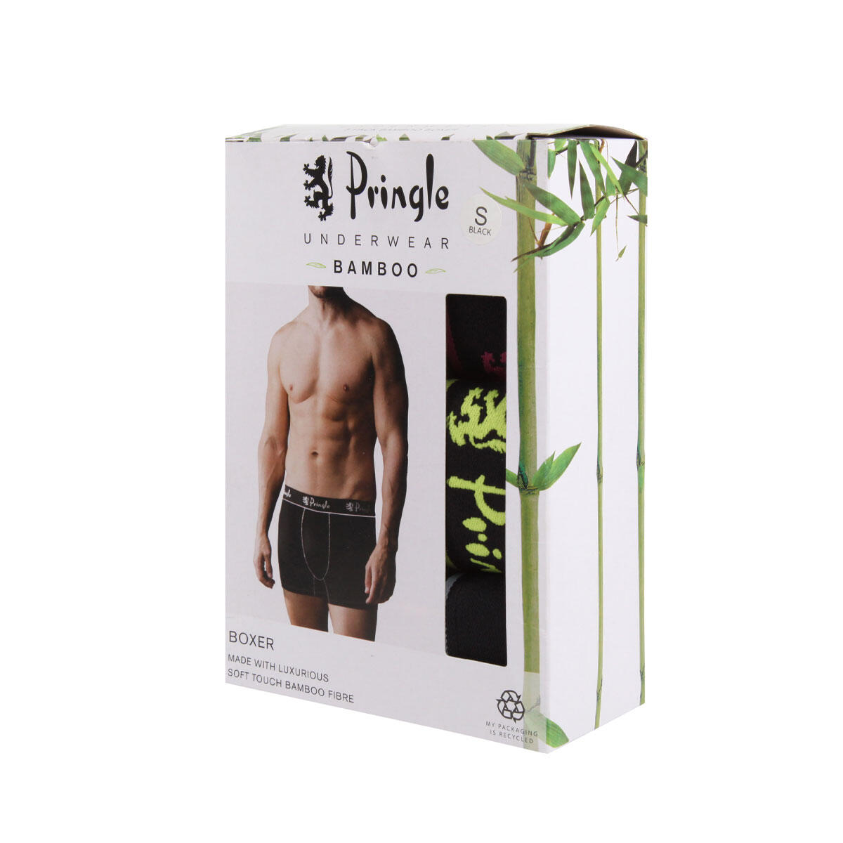 Mens Bamboo Elastane Boxer Trunk 2/3