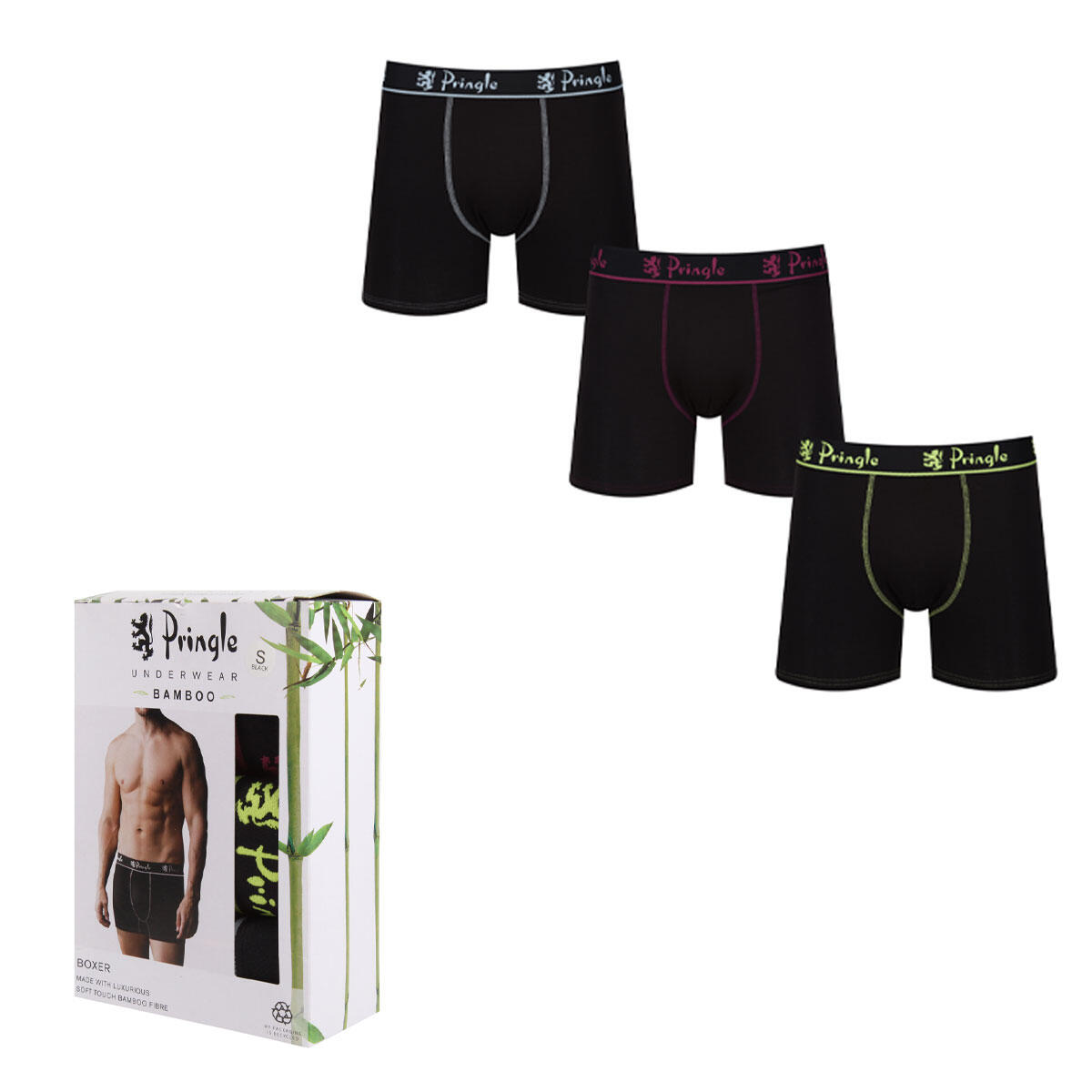 Mens Bamboo Elastane Boxer Trunk 3/3