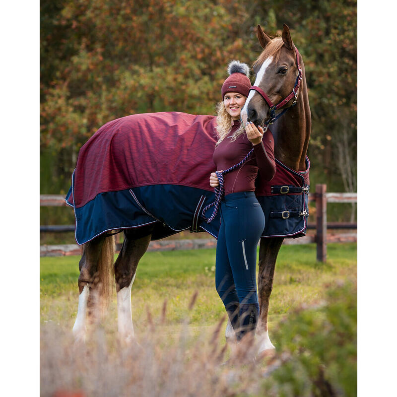 Couverture polaire imperméable pour cheval QHP collection Cherry 50gr