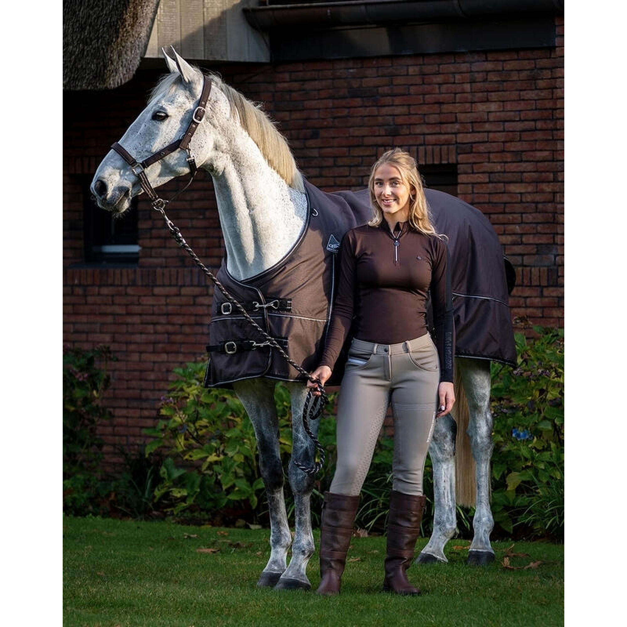 QHP Pantaloni da equitazione full grip Emma