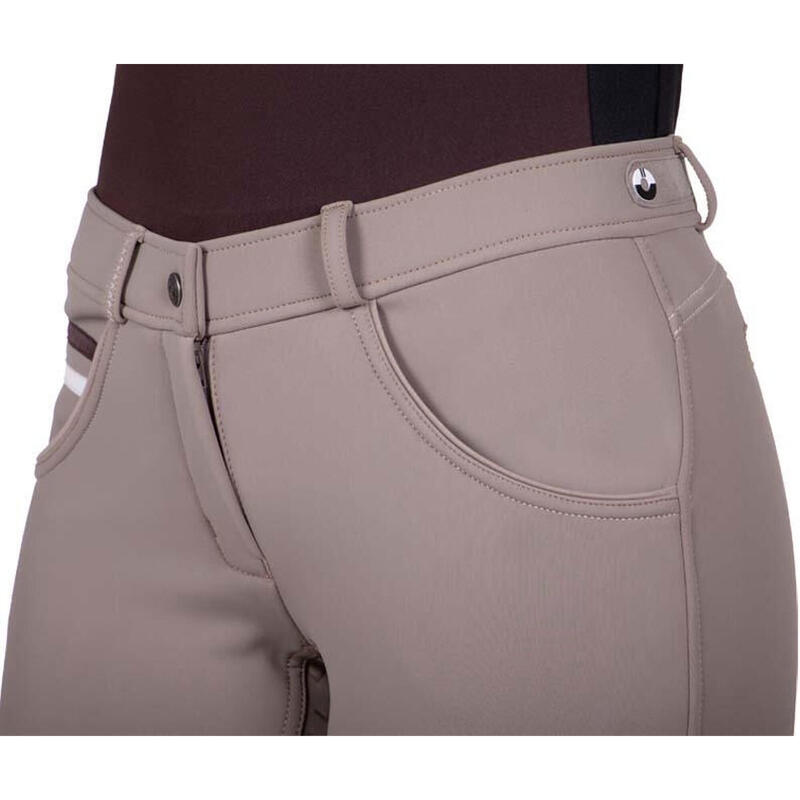 Pantalon echitație QHP Emma cu grip complet