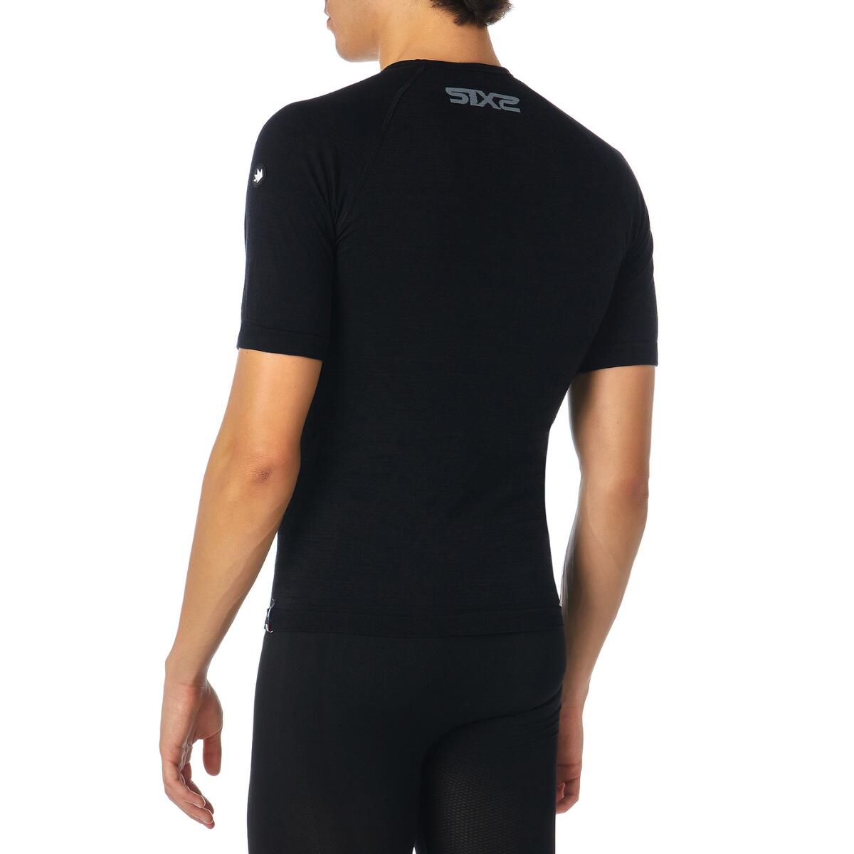 Camiseta interior de manga corta SIXS TS1 MERINOS Negro 4/4