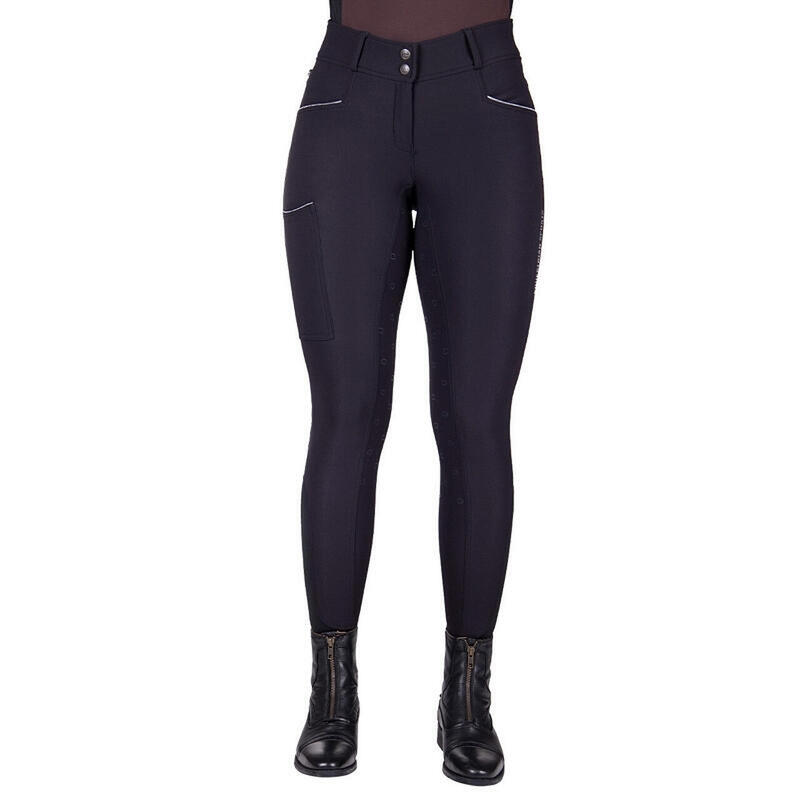 Pantalon d'équitation Kae enfants Basanes grip QHP Noir - Epplejeck