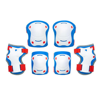 Protecciones Patines Rodilleras Coderas y Muñequeras Niños OLSSON S/M ROSA/AZUL