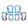 Kinderbescherming T.XS/S RED/BLUE voor inline skates, fietsen, rolschaatsen
