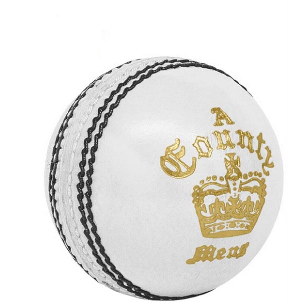READERS Mens County Leather Crown Cricket Ball (White)