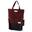 Gerecyclede shopper fietstas 20 liter - bordeaux rood/grijs