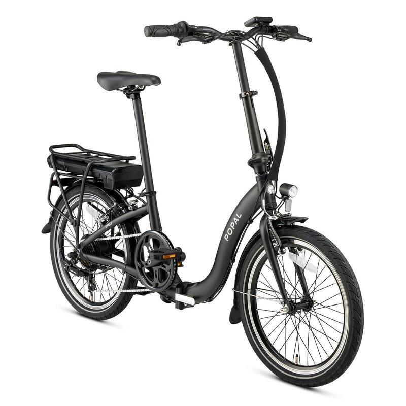 Bicicletta elettrica pieghevole Popal E-Folt 1.0 - 420Wh - 6 marce - Nero