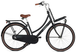 Vélo Hollandais Popal Daily Dutch Basic+ N3 - 3 vitesses - Femme - Noir Mat