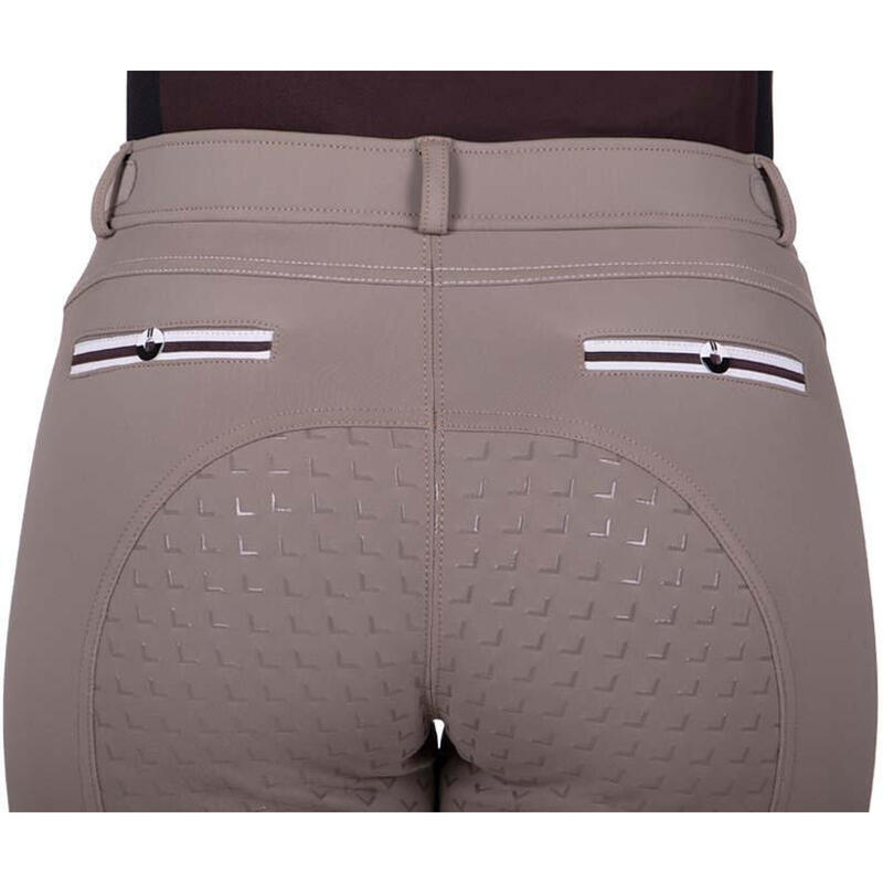 Pantalon echitație QHP Emma cu grip complet