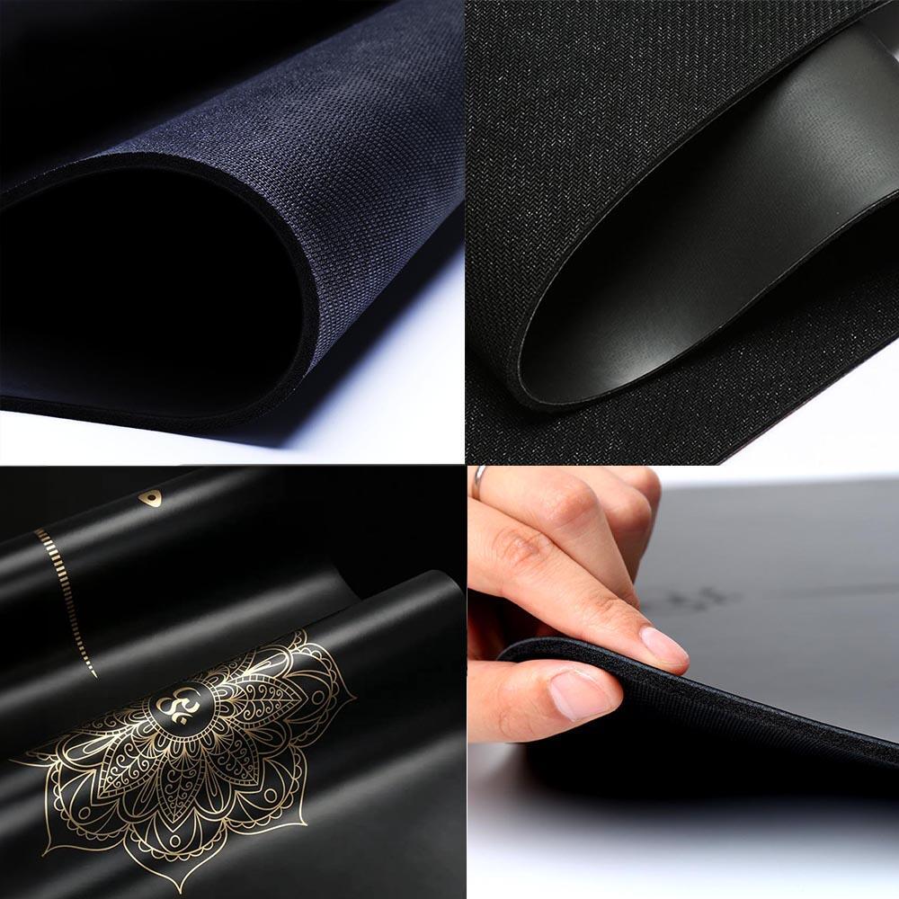 Esterilla de yoga Goma-Similcuero 5mm + Bolsa de corcho, manos secas o húmedas 4/7