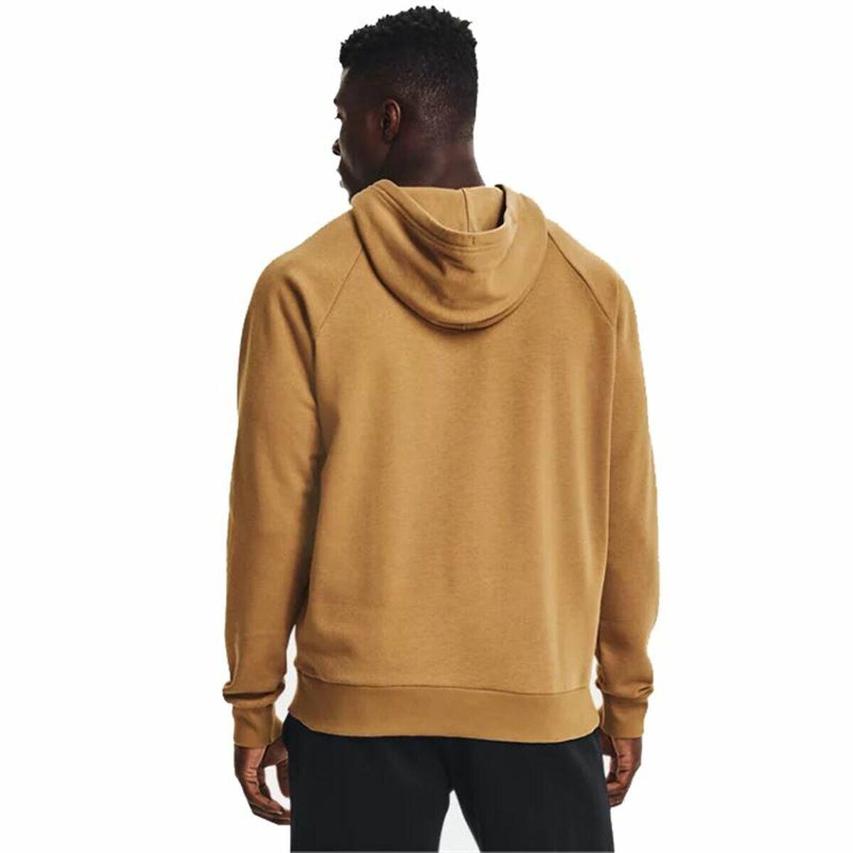 Herenhoodie Under Armour Rival Big Logo Oker 2/5