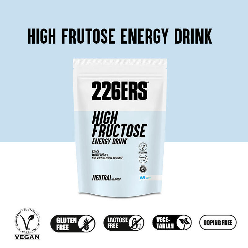 Bebida energética HIGH FRUCTOSE DRINK 1Kg Sabor NEUTRO 226ERS