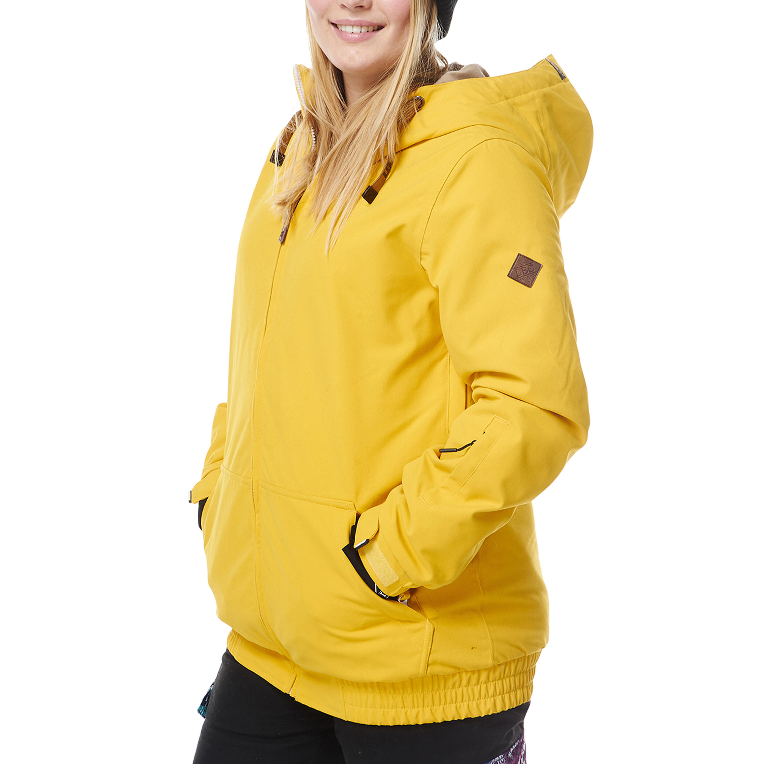 Ski-/Snowboardjacke Damen - BLOOM mustard 3/4