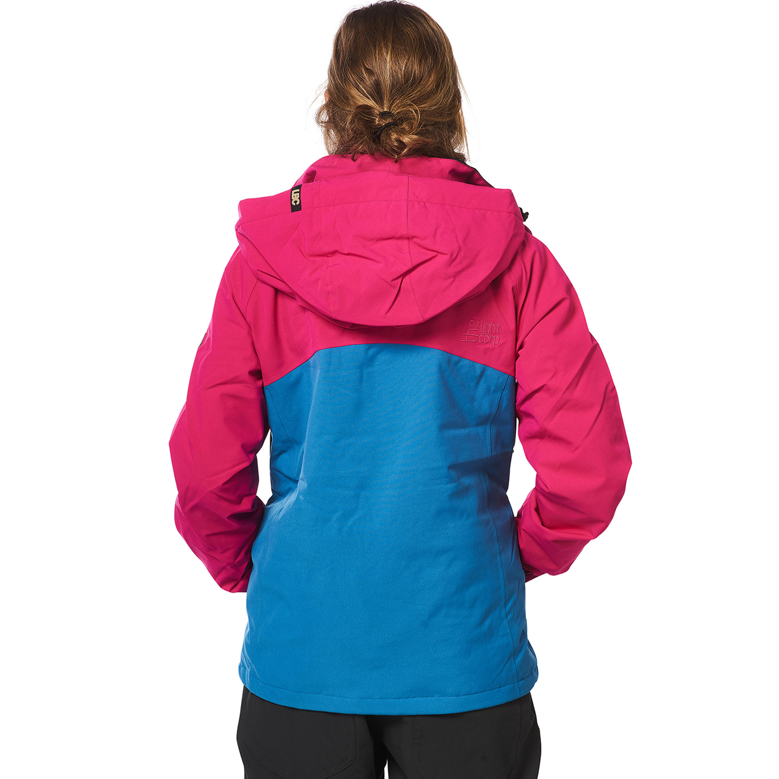 Ski-/Snowboardjacke Damen - LUNA pink faience blue 4/5