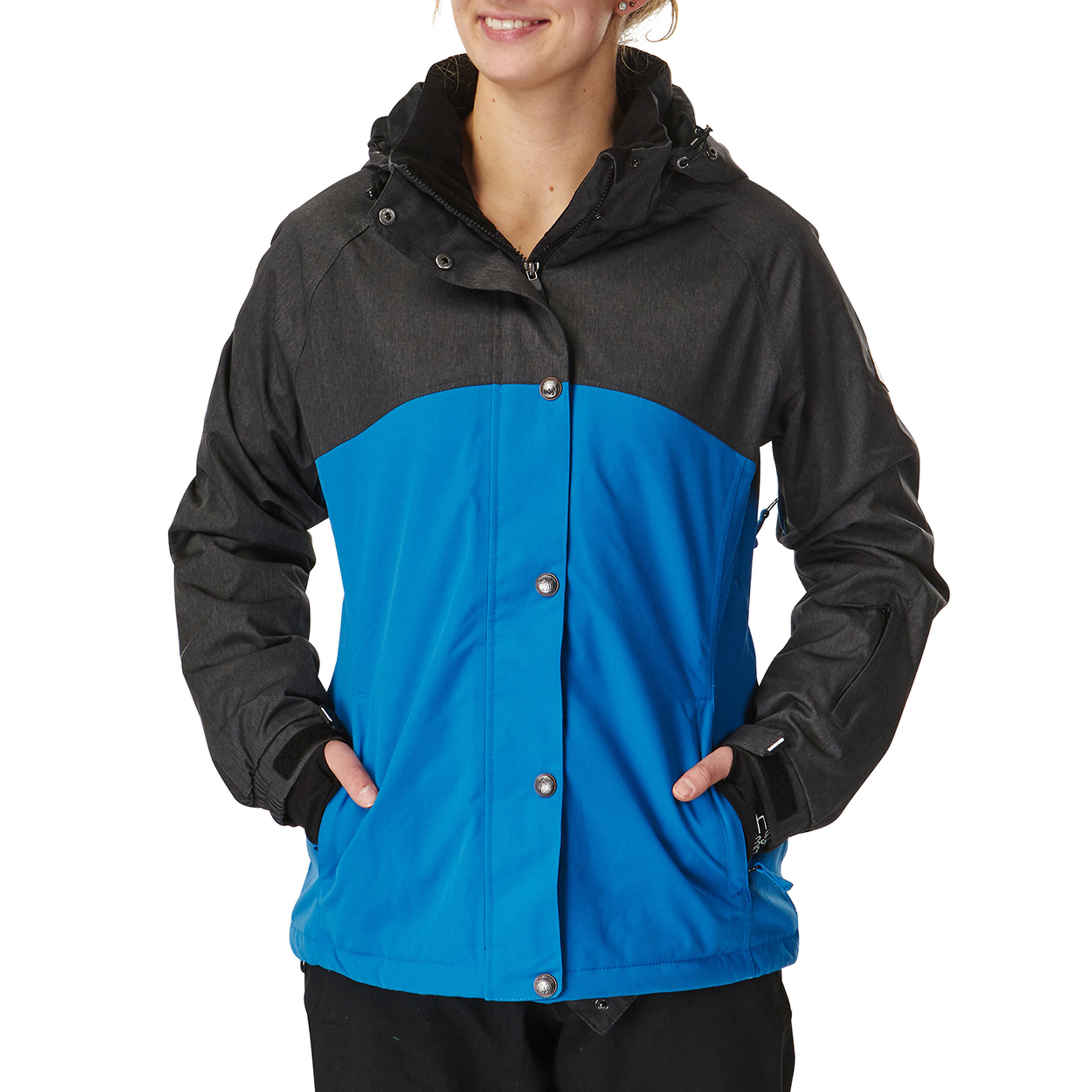 Ski-/Snowboardjacke Damen - LUNA faience blue dark grey 1/7