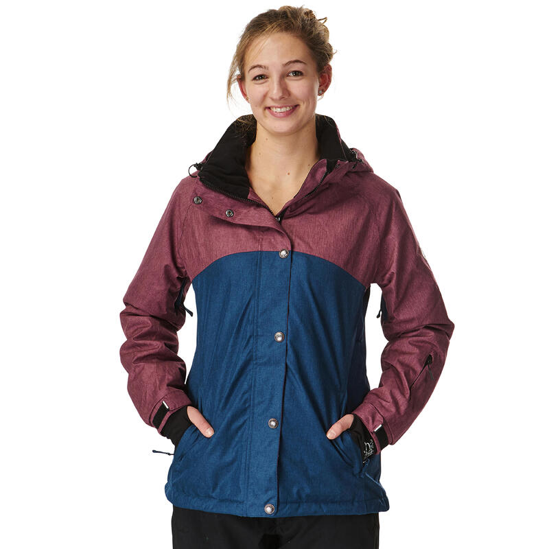 Ski-/Snowboardjacke Damen - LUNA navy burgundy