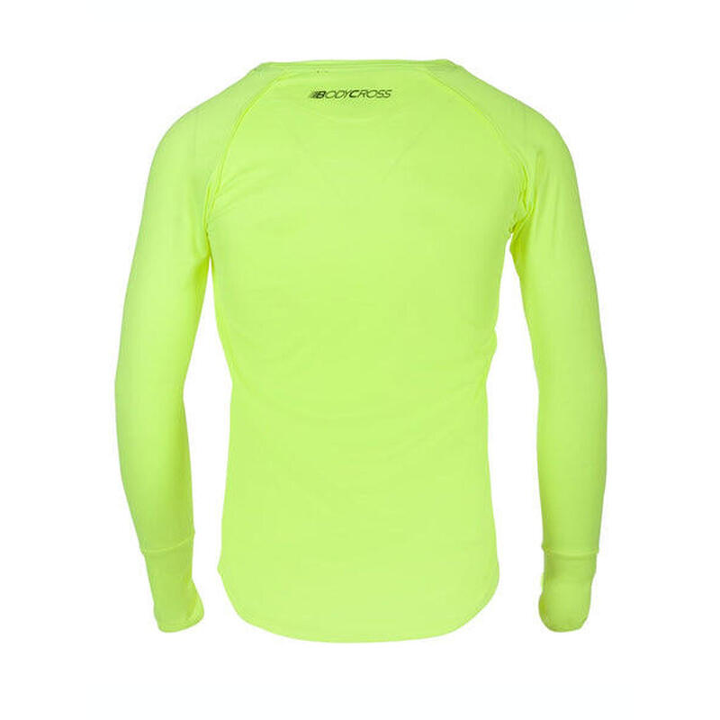 T-shirt de running manches longues Olin - Jaune fluo - Homme