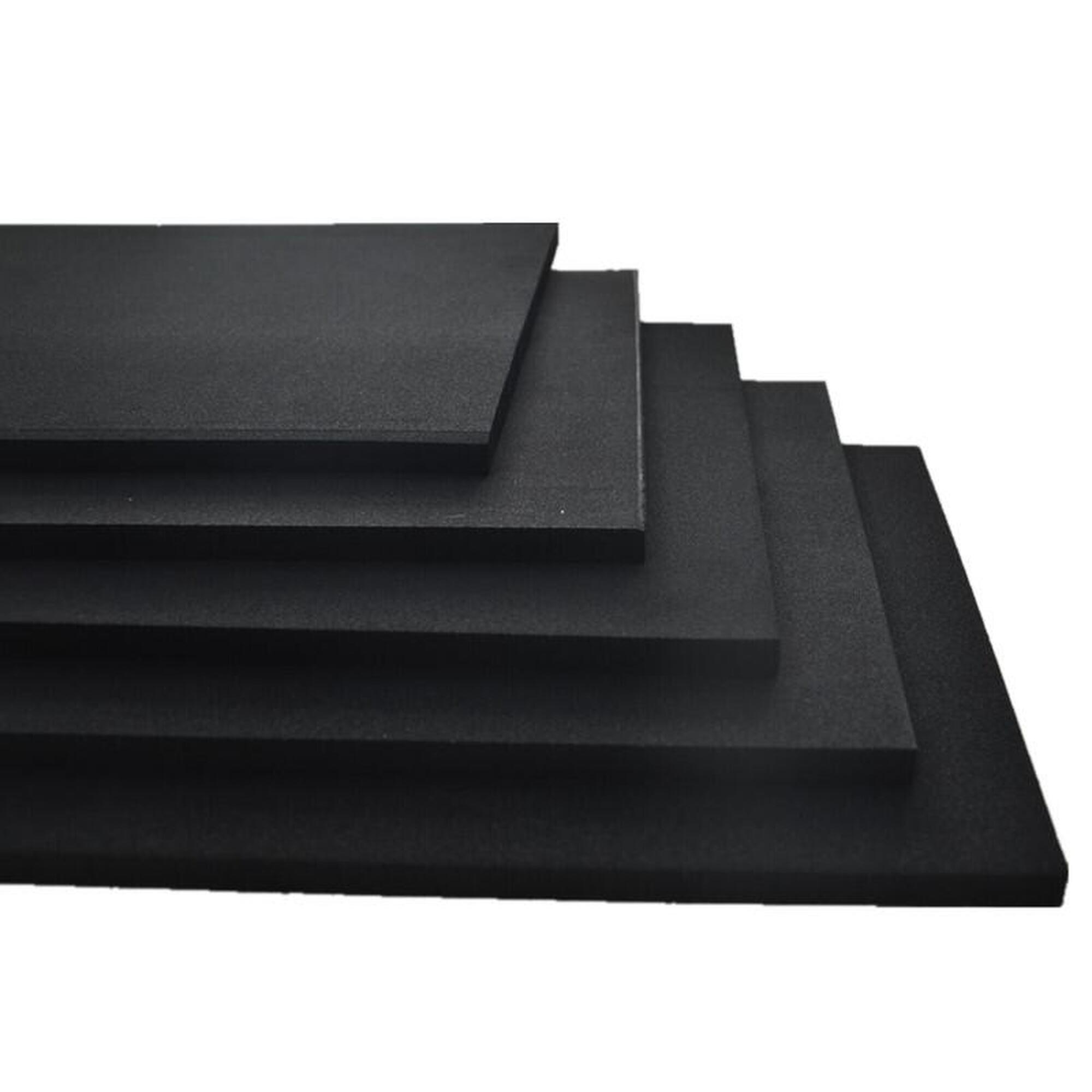 Suelo de gimnasio. Loseta de caucho(C1). Pack 10| 1x1x 20mm (Negro)