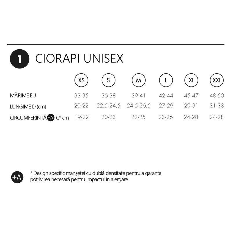 Ciorapi schi, Lurbel Peak Silk Six, gri inchis-portocaliu
