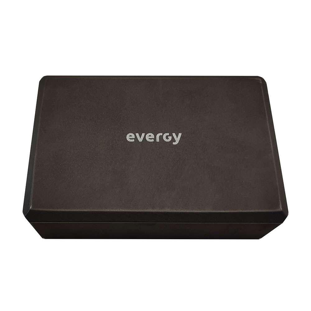 Bloque de yoga negro evergy yoga block 3/4