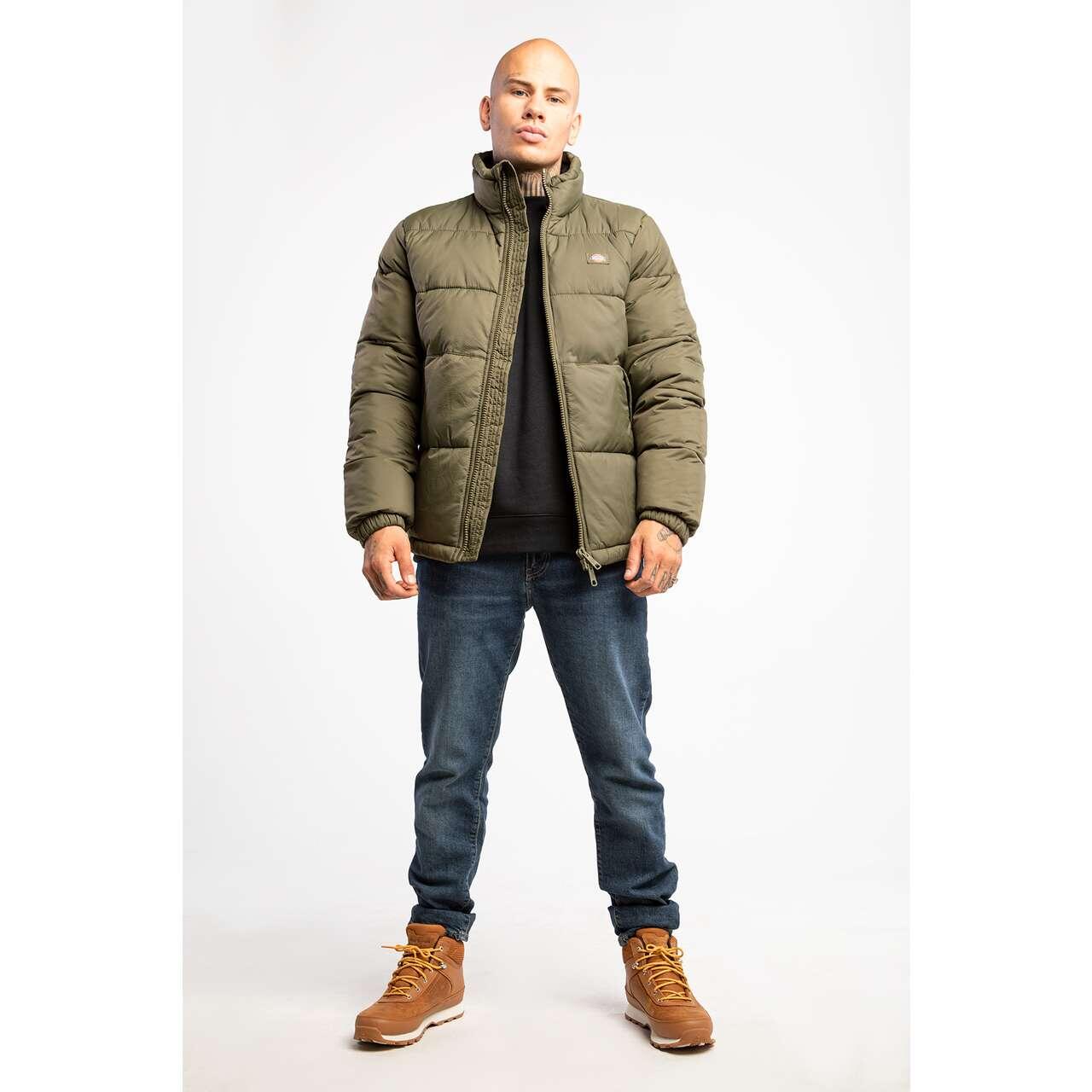 Dickies Waldenburg military Green polar fleece sweatshirts for men 3/5