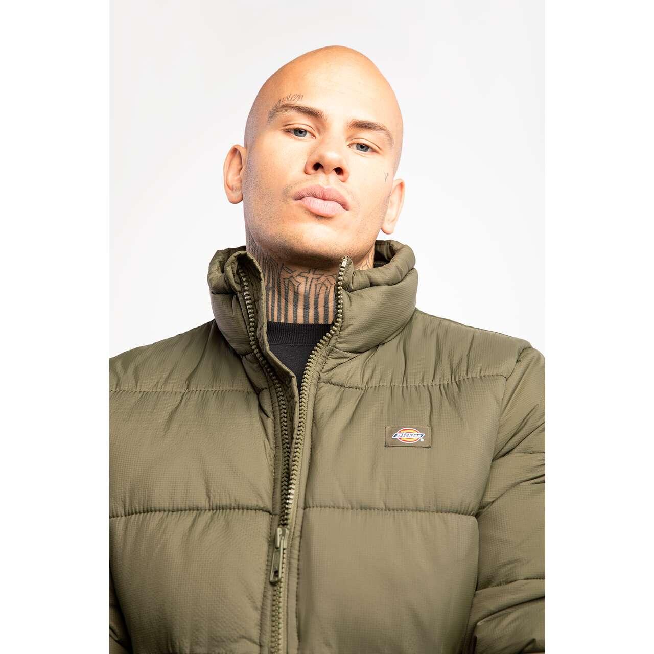 Dickies Waldenburg military Green polar fleece sweatshirts for men 2/5