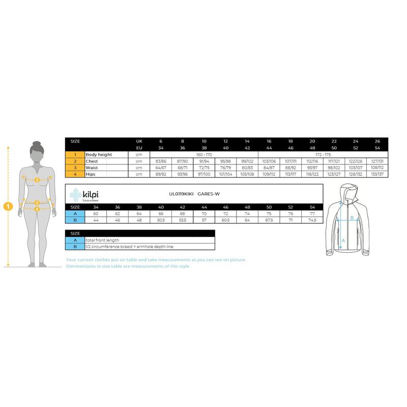 Női hibrid szigetelt kabát Kilpi GARES-W
