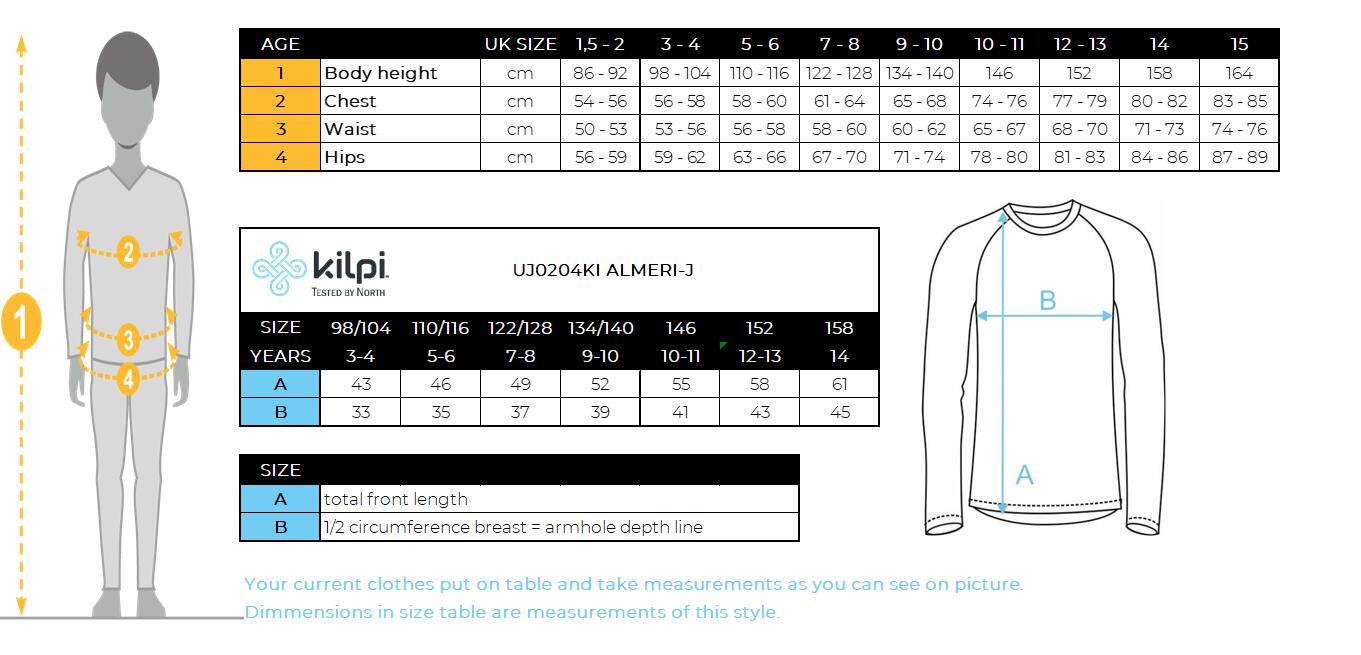 Couche intermédiaire en polaire pour enfants Kilpi ALMERI-J 4/4