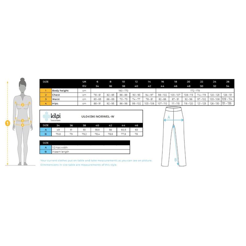 Pantalon de course pour femmes Kilpi NORWEL-W