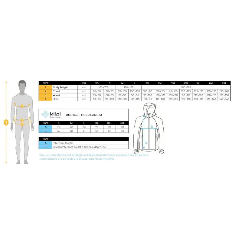 Męska kurtka przeciwdeszczowa KILPI HURRICANE-M
