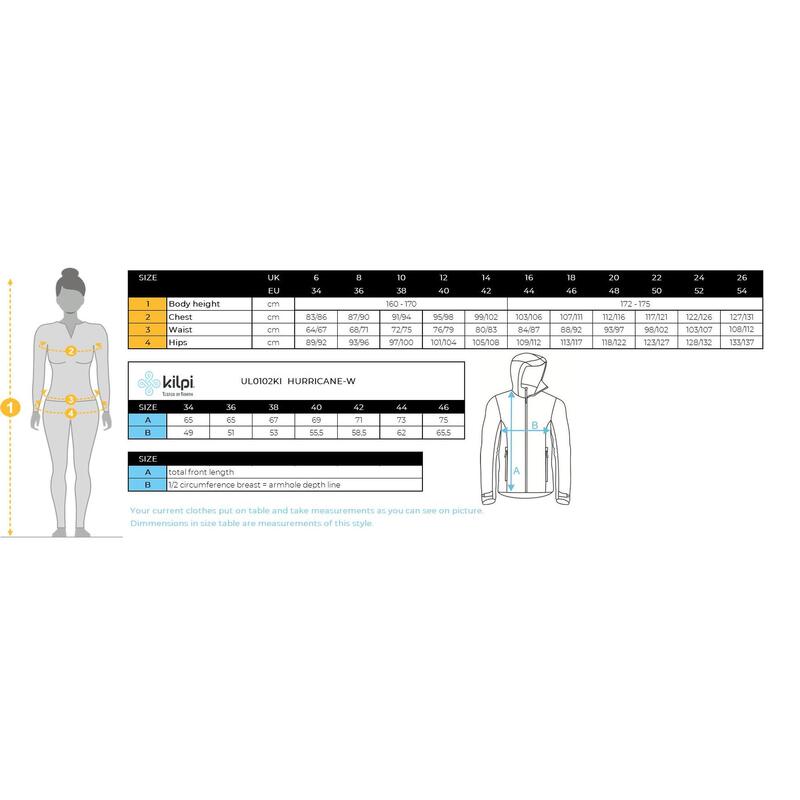 Wasserdichte Damenjacke KILPI HURRICANE-W