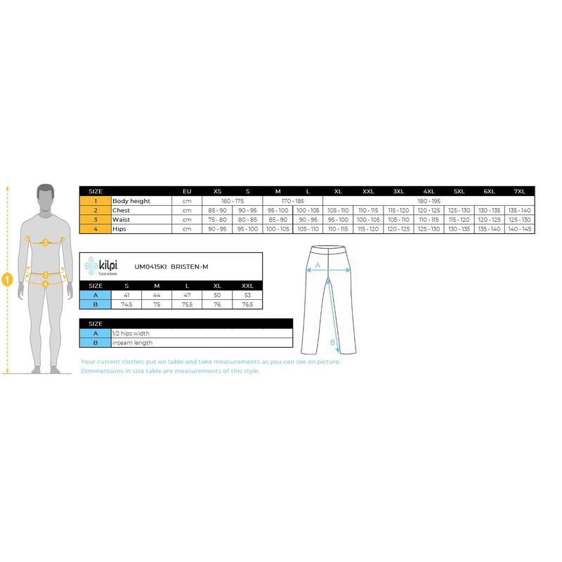 Legginsy męskie do skitouringu KILPI BRISTEN-M