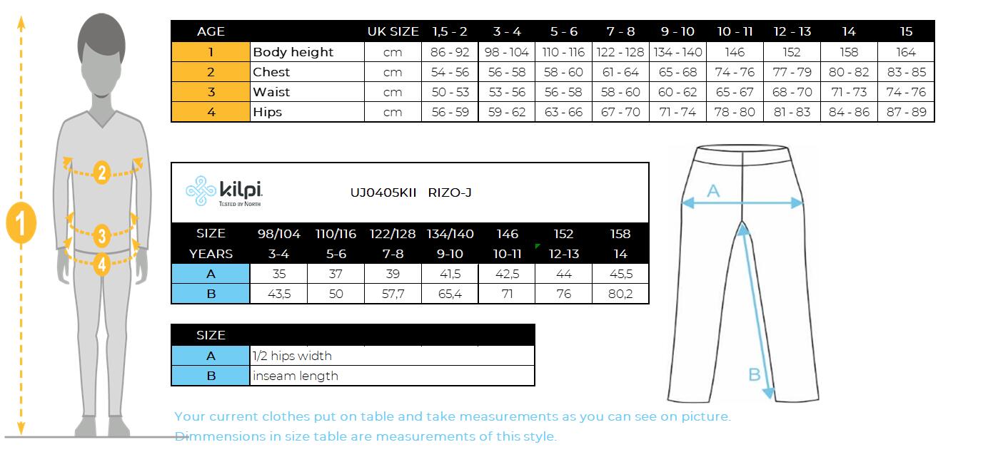 Pantaloni per bambini Kilpi Rizo 4/4