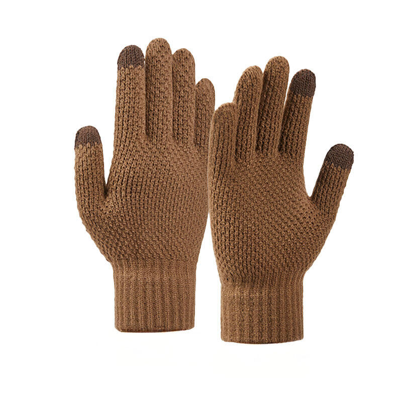 Rękawiczki turystyczne damskie Hurtel plecione zimowe