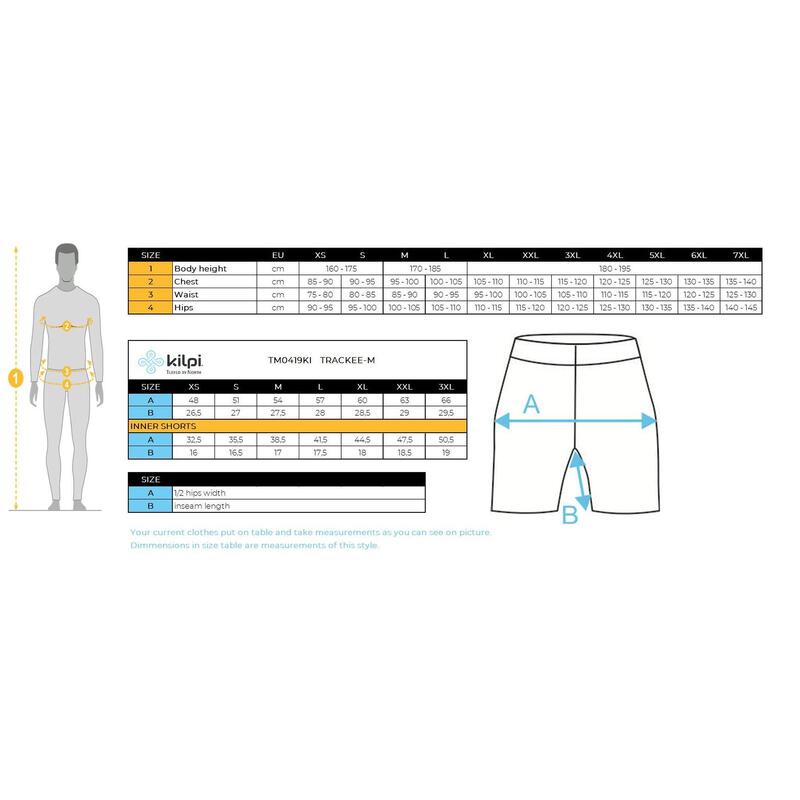 Spodenki rowerowe męskie Kilpi TRACKEE-M