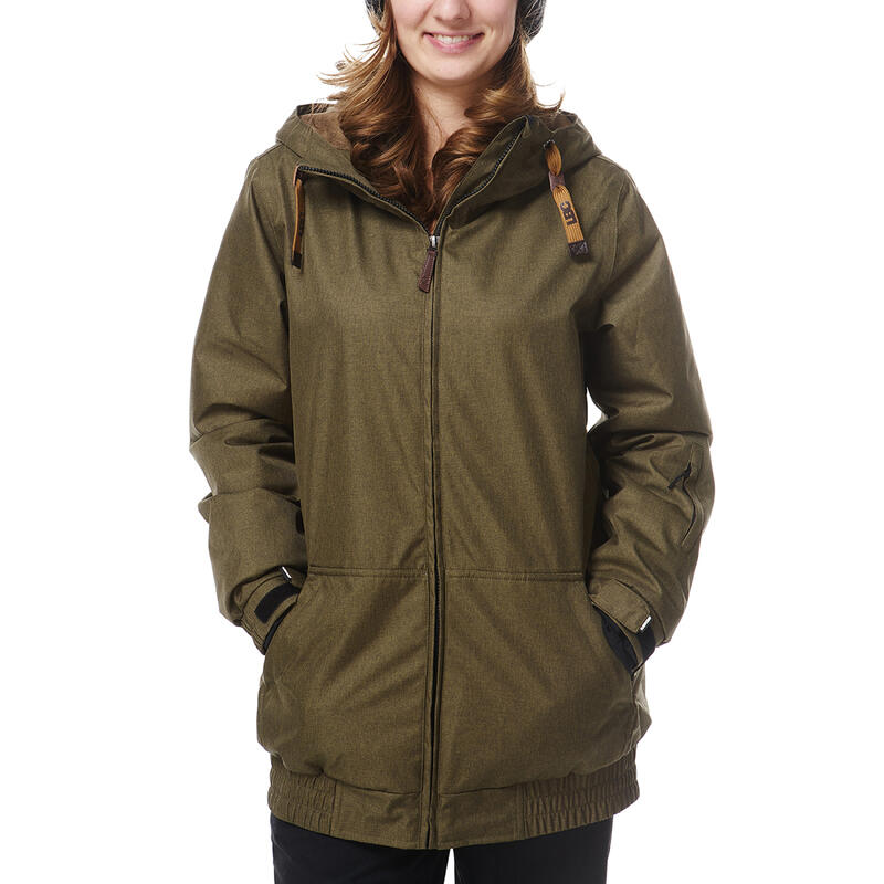 Ski-/Snowboardjacke Damen - BLOOM olive