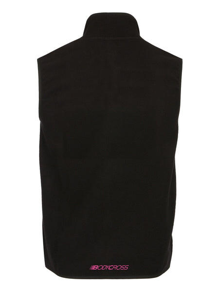 Fleece bodywarmer voor wandelen zwart 5/6