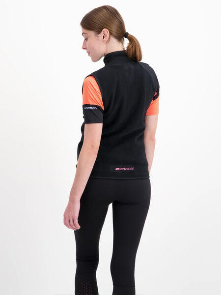 Fleece bodywarmer voor wandelen zwart 2/6