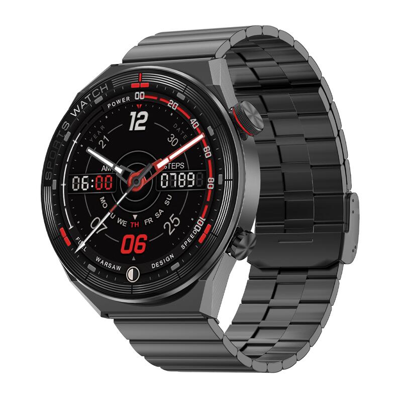 Montre intelligente Maverick en silicone noir