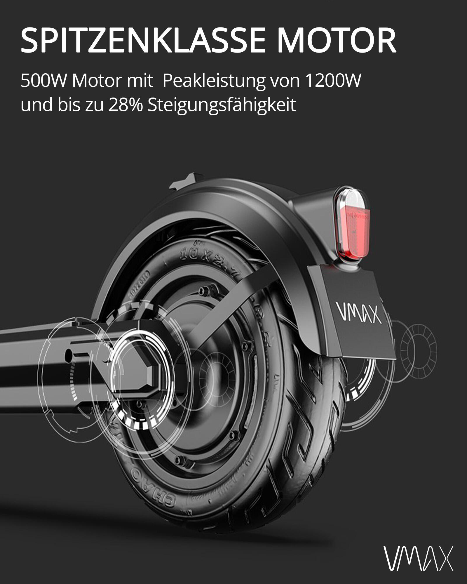VX2 PRO LT E-Scooter mit Straßenzulassung und 1200W Peakleistung 2/7