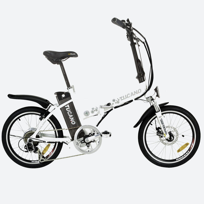 Vélo électrique DeLuxe 250W-36V Blanc Brillant