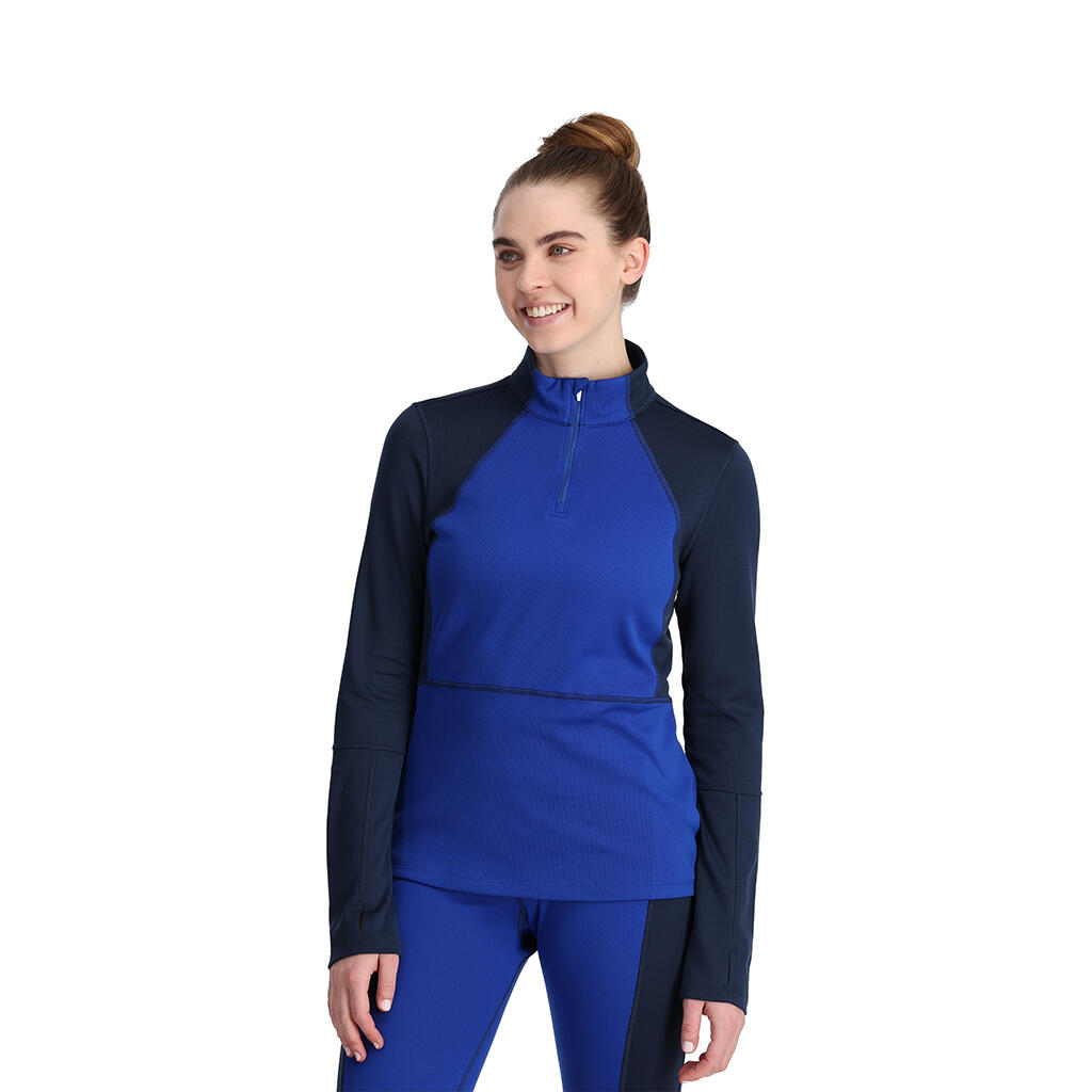 Spyder - Sweat Zippé Ski Femme - Charger - Sweat-shirt - Bleu - 48 Xl - Decathlon