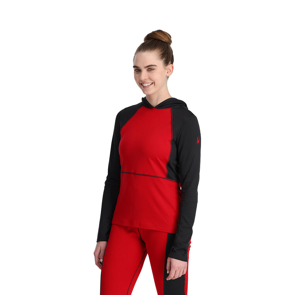 Spyder - Sweat A Capuche Ski Femme - Charger Hoodie - Sweat-shirt - Rouge - 40 M - Decathlon